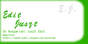 edit juszt business card